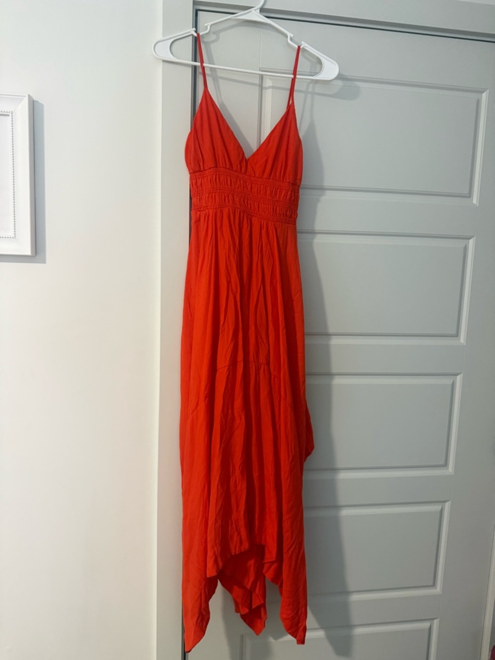 Spaghetti Strap Red Maxi Dress - Classic V-Neck